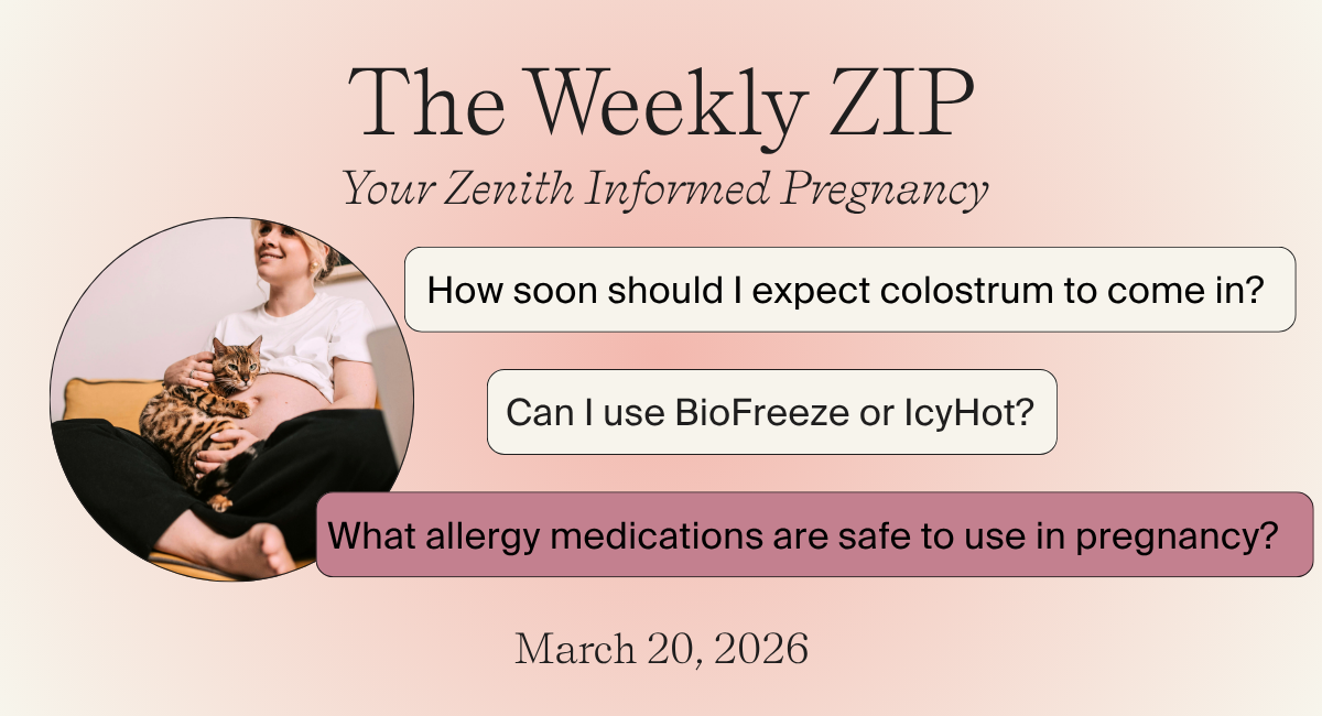 Colostrum, allergy meds, and cannabis