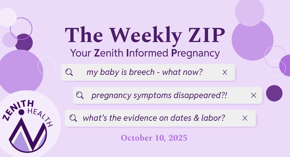 Breech babies, disappearing symptoms, and dates
