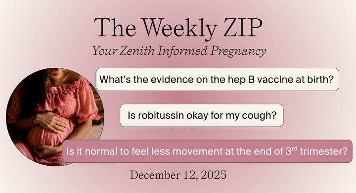 Hep B, Robitussin, and third trimester movement